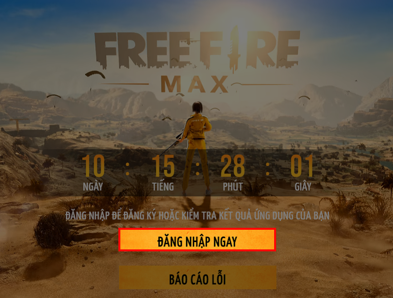 Đăng nhập Free Fire Max Closed Beta 3.0
