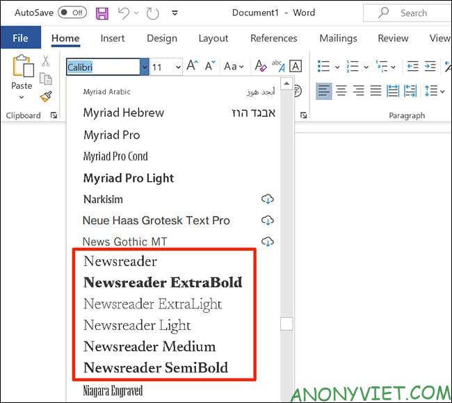 Cách sử dụng Google Font trong Microsoft Word 45