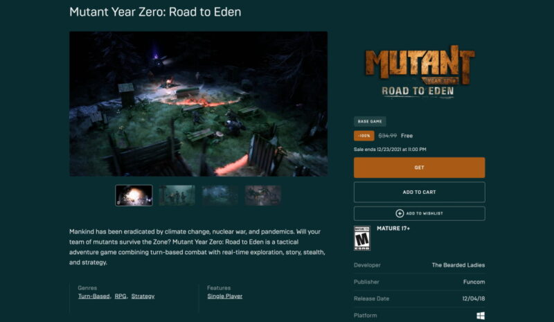 Tải miễn phí game Mutant Year Zero: Road to Eden