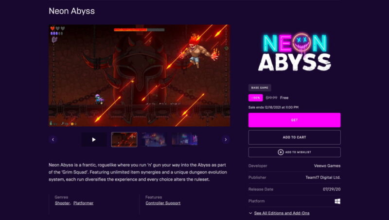 Tải miễn phí game Neon Abyss