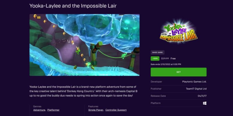 Tải miễn phí game Yooka-Laylee and the Impossible Lair