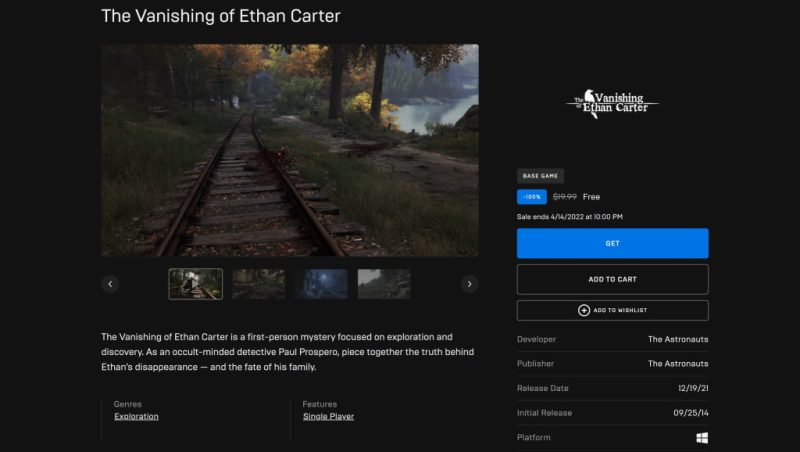Tải miễn phí game The Vanishing of Ethan Carter