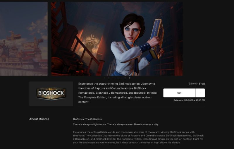 Tải miễn phí bộ game BioShock: The Collection